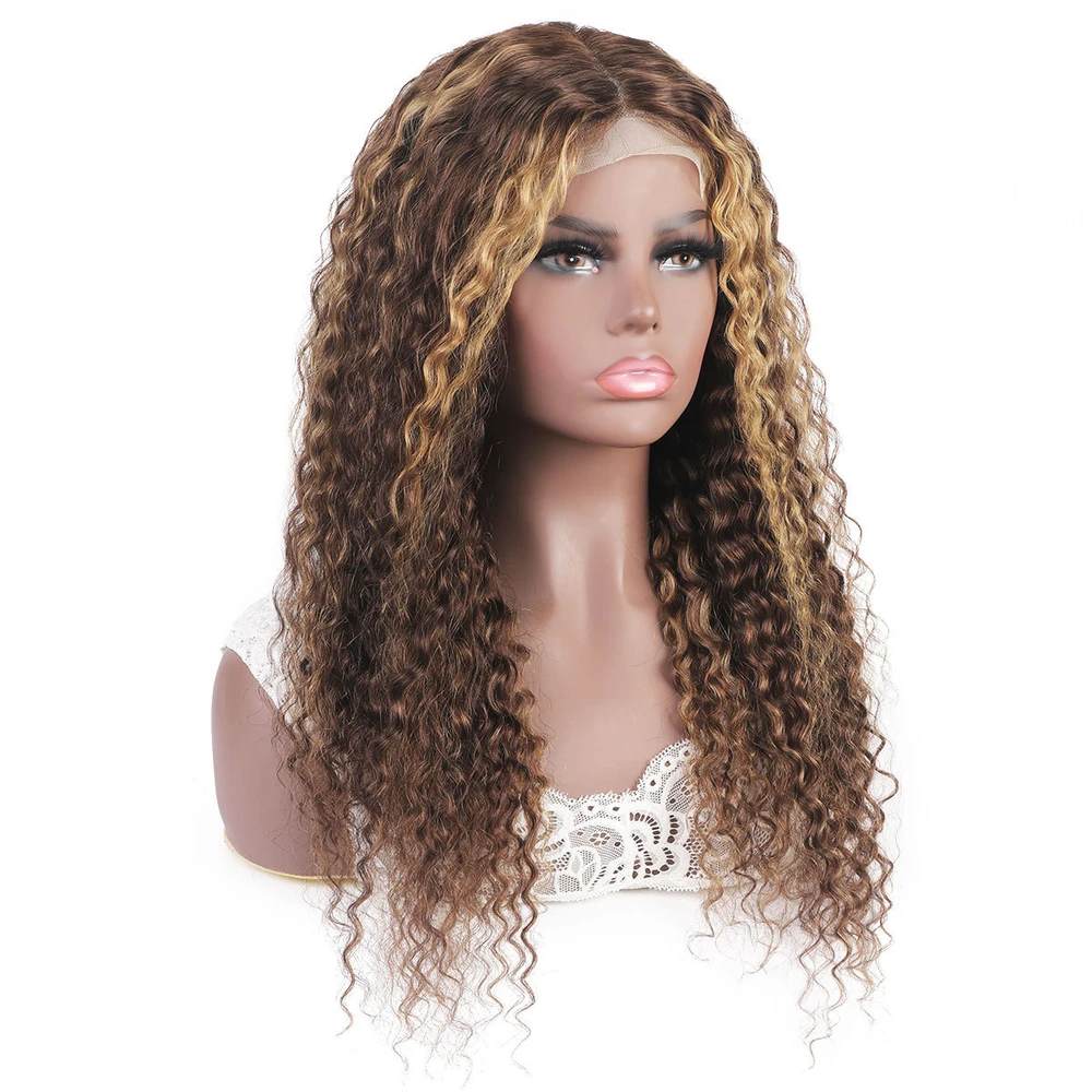 African Short Curly Human Hair Lace Wig P427# Curly Lace Wig