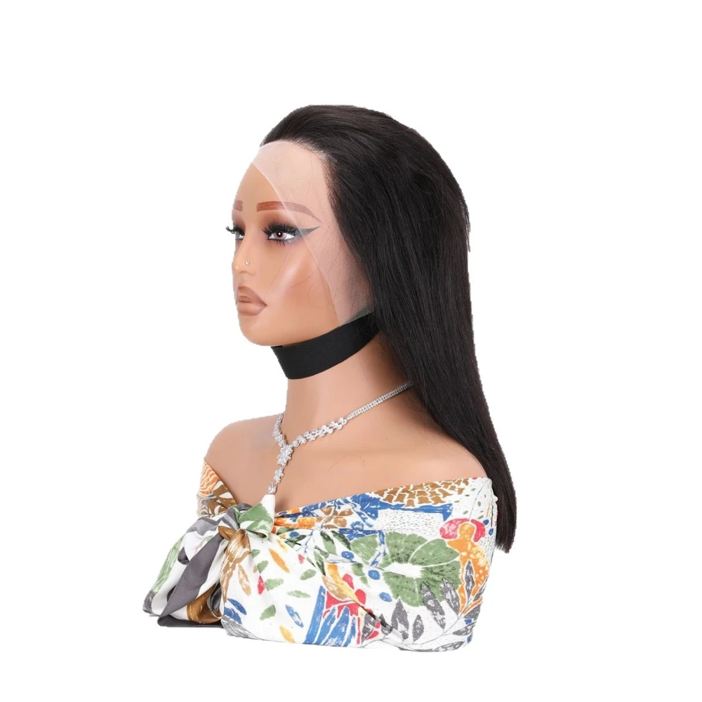 13x4 Lace Front 1B# Bob Wig 100% Human Hair Full Head Wigs