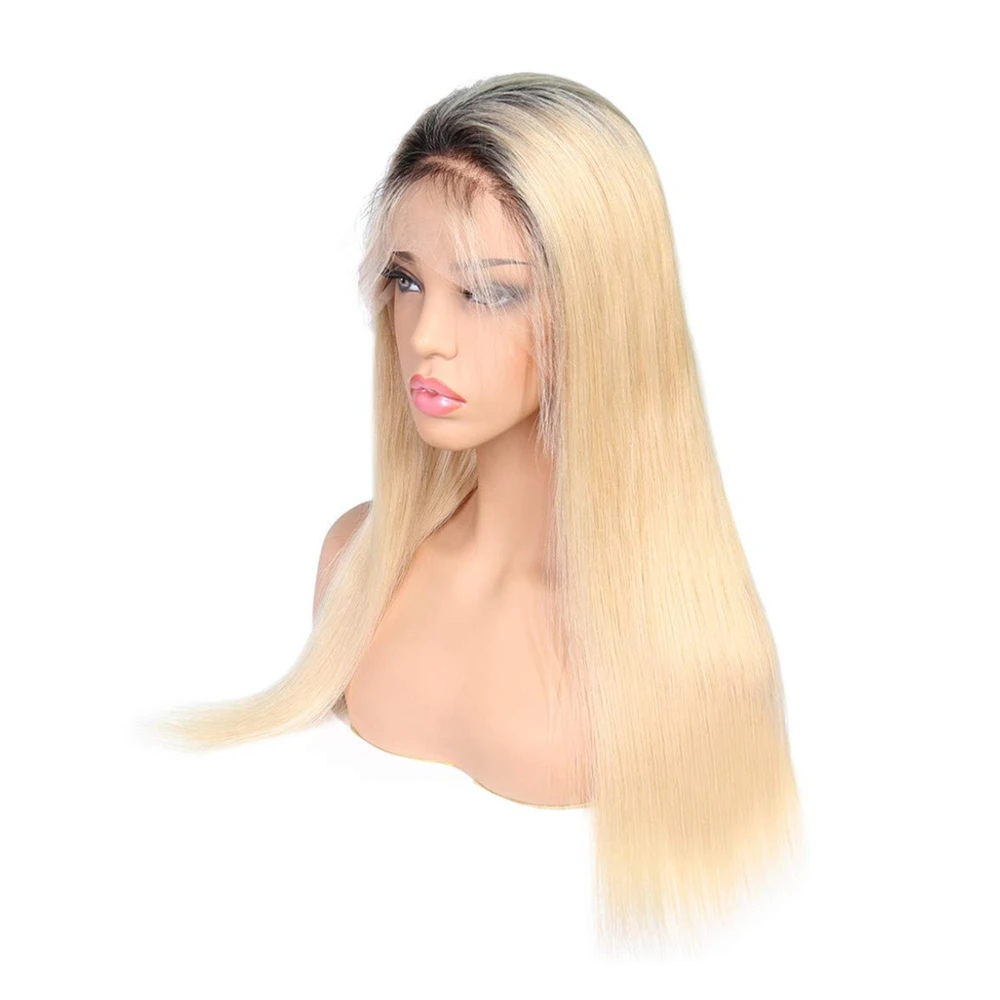 Blonde Bone straight Human hair Wigs