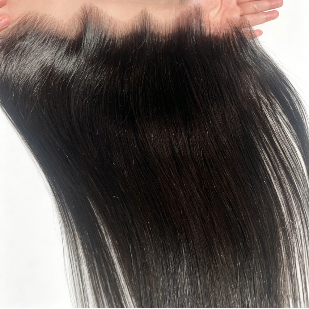 13x4 Lace Frontal Straight Human Hair Pieces with Hairline