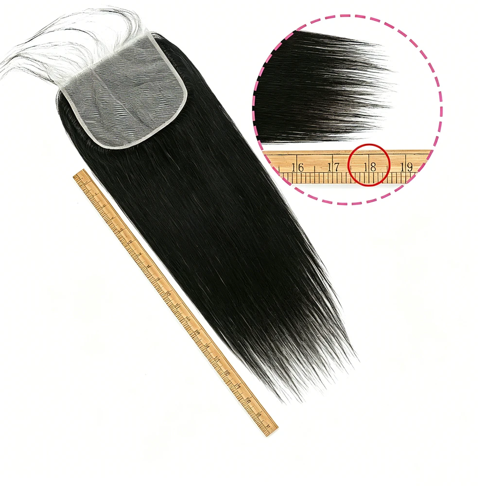 5x5 Lace Closure Double Drawn Natural Black Straight Transparent Lace Raw Hair Big Lace Area