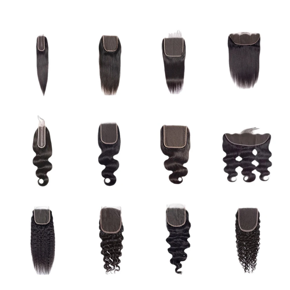 5x5 Lace closure human hair Transparent Hairpiece