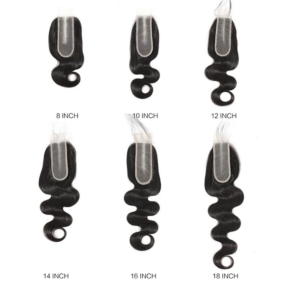 2x6 Human Hair Lace Closure Double Imitation Swiss Lace